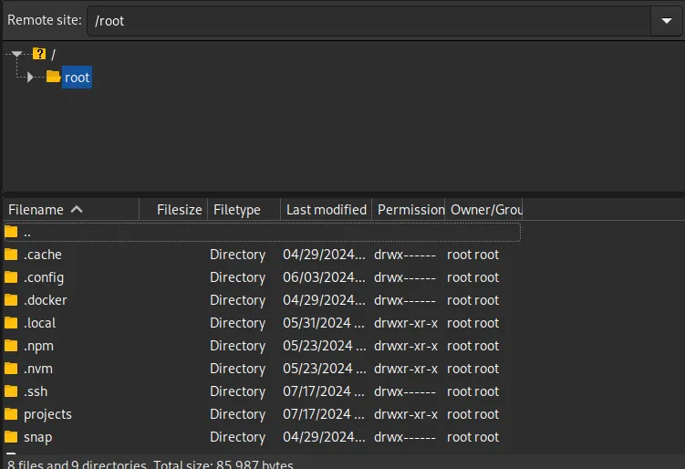Chemin actif sur le serveur