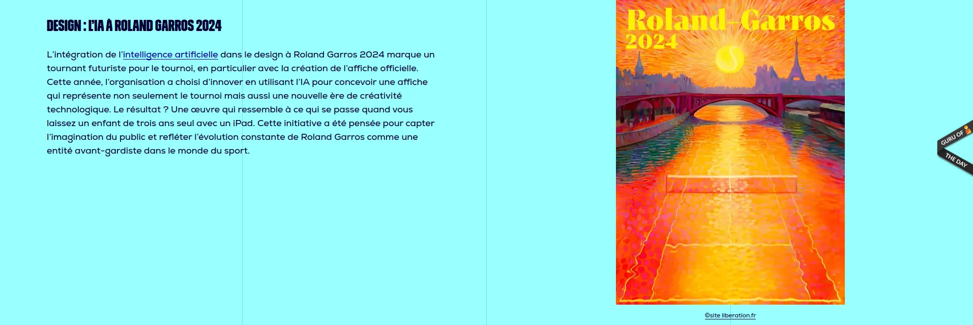 bloc image à droite en portrait de fond turquoise